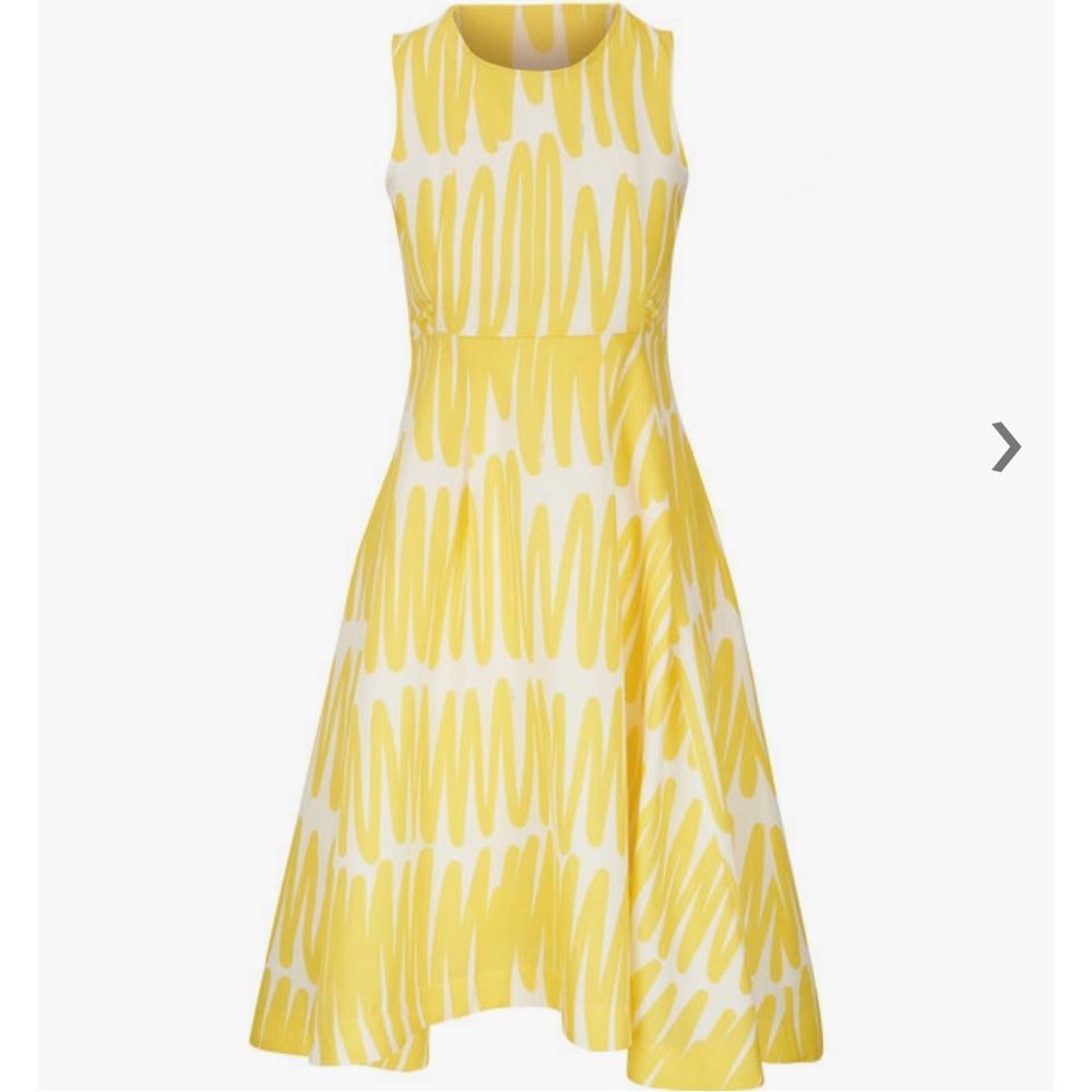 Kiton Abstract Print Sleeveless Midi Dress
